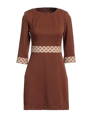 DIVEDIVINE Kurzes Kleid Braun 90% Polyester, 10% Elastan
