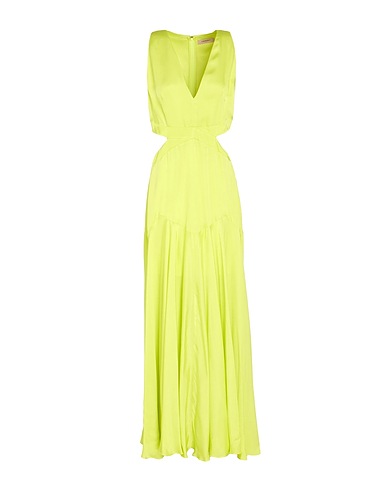 TWINSET Long dress Lime green 100% Viscose