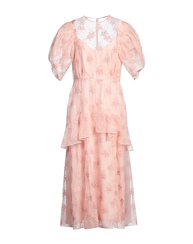 ERDEM Midi dress Pink 100% Silk, Polyester