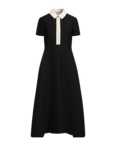 VALENTINO GARAVANI Elegant dress Black 65% Virgin Wool, 35% Silk
