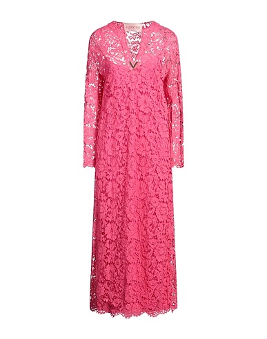 VALENTINO GARAVANI Long dress Fuchsia 43% Viscose, 34% Cotton, 23% Polyamide