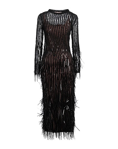 VALENTINO GARAVANI Elegant dress Black 52% Cotton, 48% Polyamide, Polyester