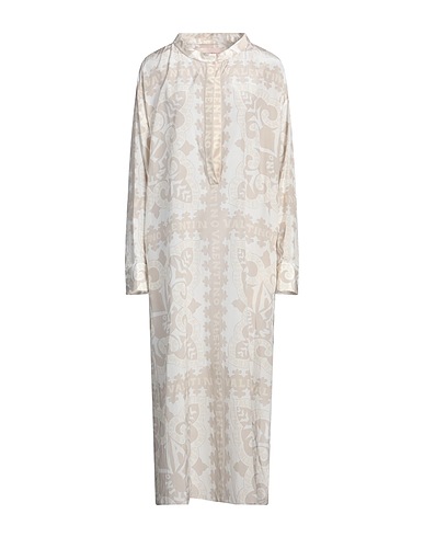 VALENTINO GARAVANI Midi-Kleid Hellgrau 52% Seide, 48% Baumwolle