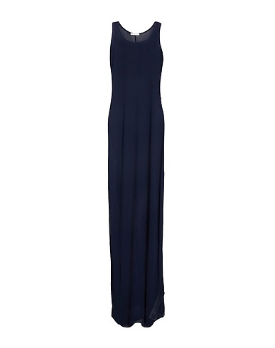 AMI ALEXANDRE MATTIUSSI Long dress Midnight blue 82% Viscose, 18% Polyamide