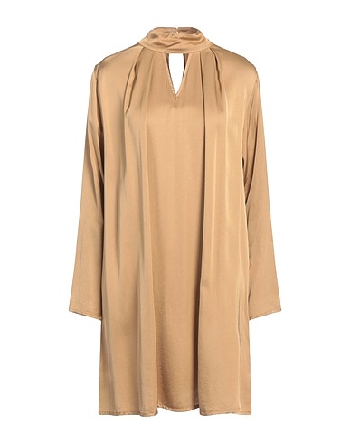 MANILA GRACE Short dress Camel 100% Viscose