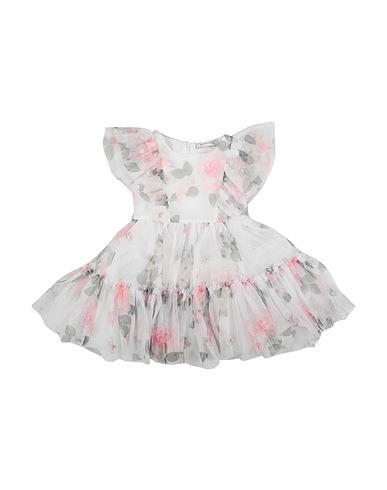 MONNALISA Dress White 100% Polyester, Polyamide