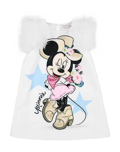 MONNALISA Dress White 100% Polyamide, Polyester, Elastane