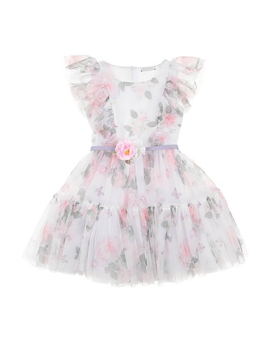 MONNALISA Dress White 100% Polyester, Polyamide