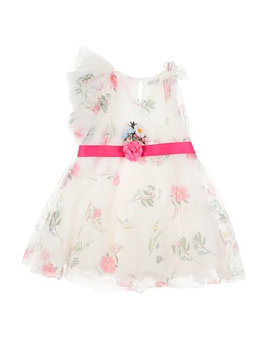 MONNALISA Dress White 100% Polyester, Polyamide