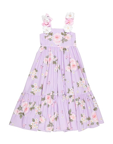 MONNALISA Dress Lilac 100% Cotton, Linen