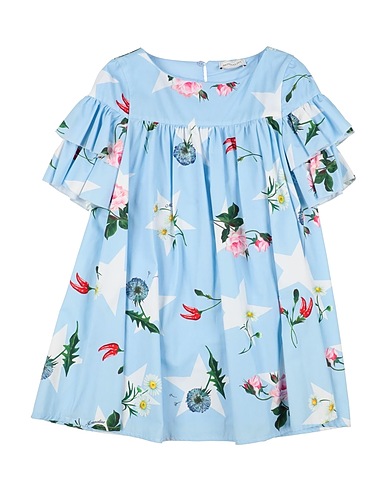 MONNALISA Dress Sky blue 100% Cotton