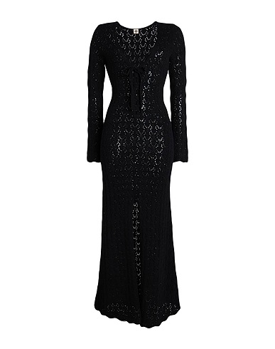 THE GARMENT Long dress Black 100% Wool