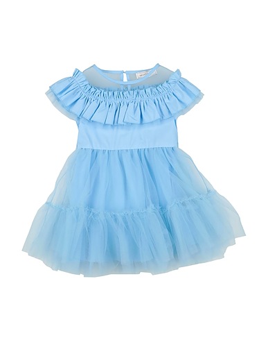 MONNALISA Vestido para bebé  Sky blue 100% Polyamide, Cotton