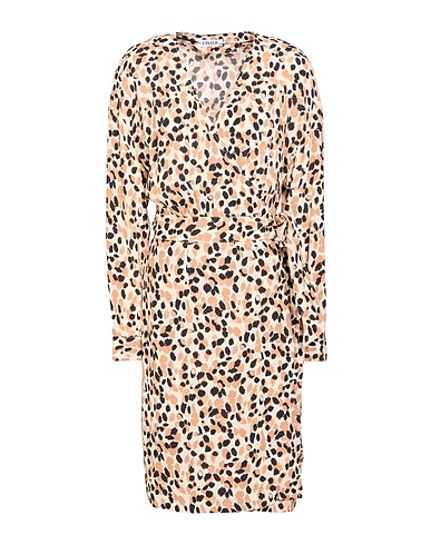 EDITED Vestito midi Beige 100% Viscosa