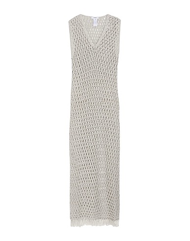MARYSIA Midi dress Silver 86% Viscose, 8% Nylon, 6% Metallic Polyester