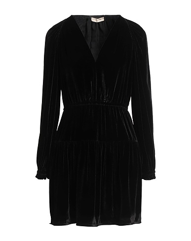 ULLA JOHNSON Short dress Black 80% Viscose, 20% Silk