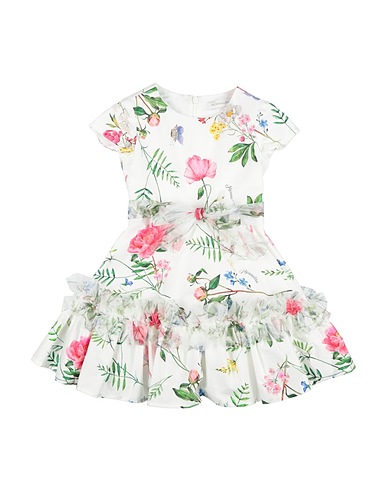MONNALISA Vestito Bianco 100% Cotone