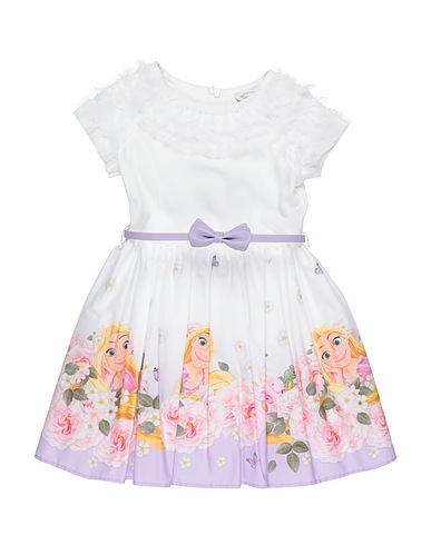 MONNALISA Dress White 100% Cotton, Polyamide