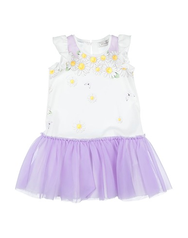 MONNALISA Dress White 95% Cotton, 5% Elastane