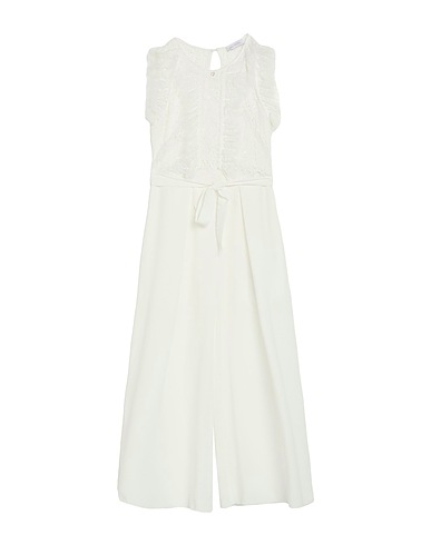 MONNALISA Kids’ jumpsuit Ivory 100% Polyester, Polyamide