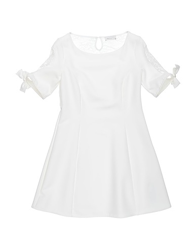 MONNALISA Dress Ivory 87% Polyester, 13% Elastane, Polyamide