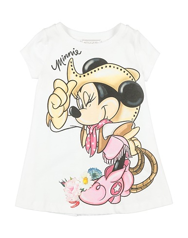 MONNALISA T-shirt DISNEY White 100% Cotton