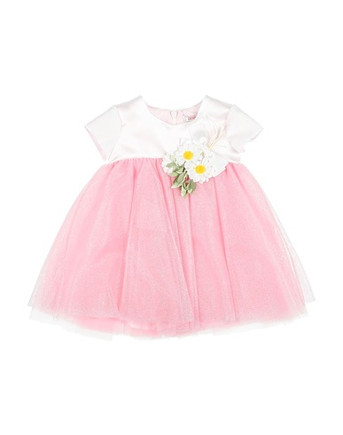 MONNALISA Baby dress ROSA 100% Polyester, Polyamide