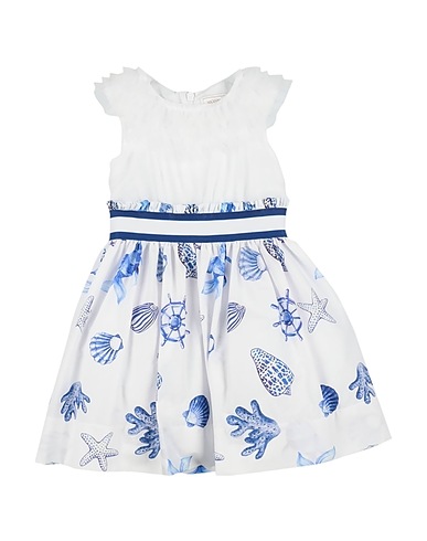 MONNALISA Dress White 100% Cotton, Polyamide