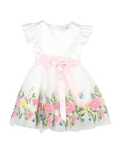 MONNALISA Dress White 100% Polyester, Polyamide