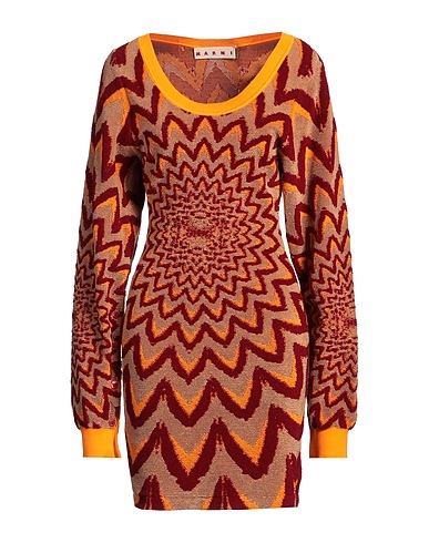 MARNI Sheath dress Mandarin 50% Cotton, 41% Virgin Wool, 9% Polyamide