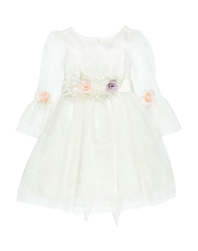 MONNALISA Dress White 100% Polyamide, Polyester