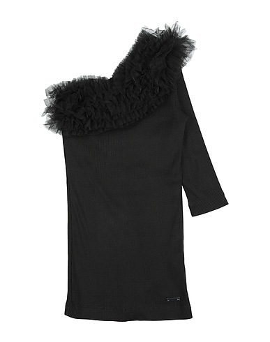 MONNALISA Elegantes Kleid Schwarz 97% Viskose, 3% Elastan, Polyester