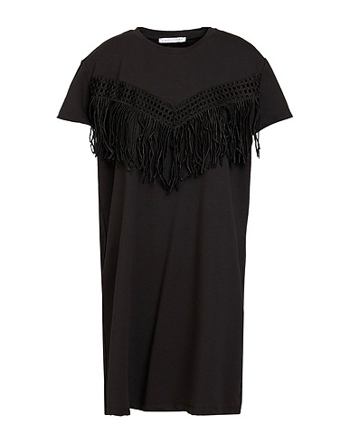 KAOS Short dress SPORT Black 95% Cotton, 5% Elastane