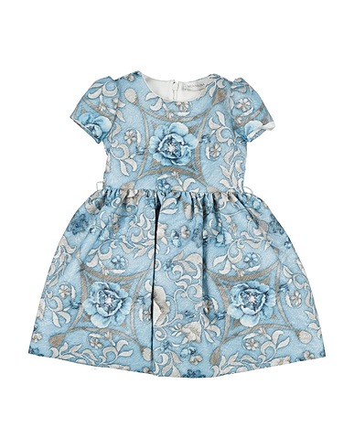 MONNALISA Dress Light blue 64% Polyester, 31% Cotton, 5% Elastane
