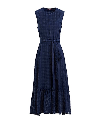HIGH Midi dress Midnight blue 98% Polyester, 2% Elastane