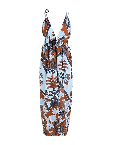 MOTEL Long dress Brown 100% Cotton