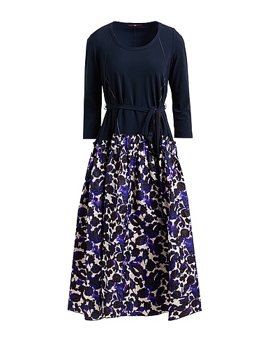 HIGH Midi dress Dark purple 100% Polyester, Polyamide, Elastane