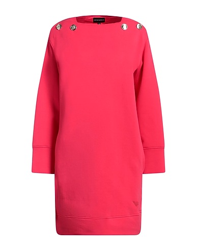 EMPORIO ARMANI Vestito corto Fucsia 76% Cotone, 18% Poliestere, 6% Elastan