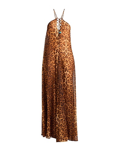 LA PERLA 롱 원피스 카멜 100% 폴리에스테르