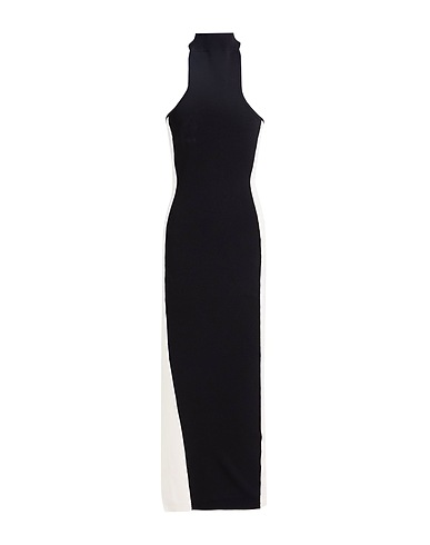 GCDS Midi dress Black 83% Viscose, 17% Polyester