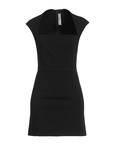 JUCCA Short dress Black 69% Viscose, 25% Polyamide, 6% Elastane