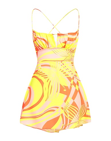 F**K PROJECT Short dress Yellow 97% Polyester, 3% Elastane