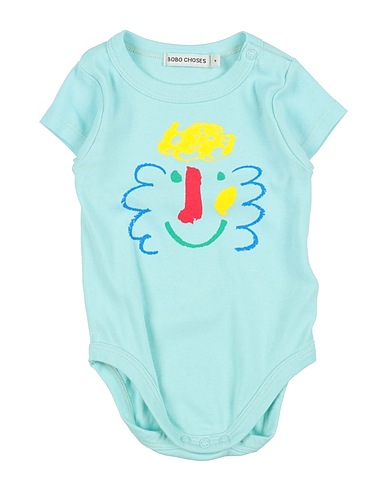 BOBO CHOSES Baby bodysuit Sky blue 95% Organic cotton, 5% Elastane
