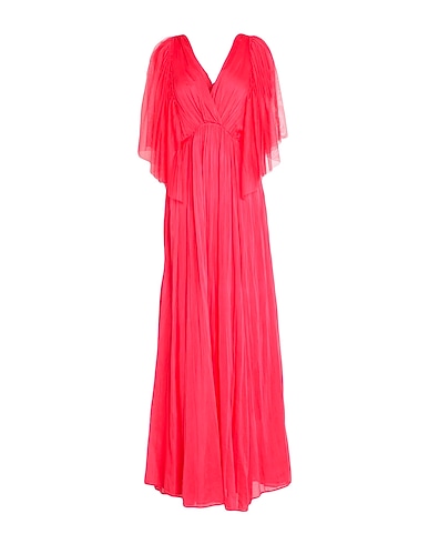 FORTE_FORTE Long dress Coral 70% Cotton, 30% Silk, Polyester