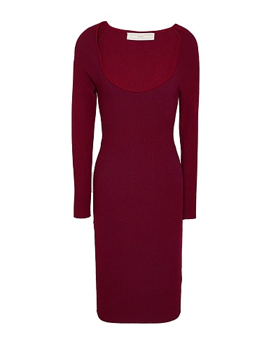 GUESS Sheath dress Burgundy 62% EcoVero™ viscose, 38% Polyester