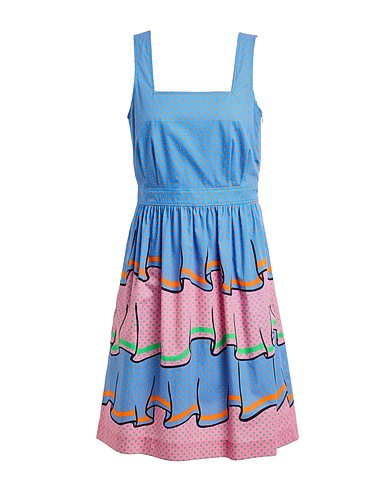 BOUTIQUE MOSCHINO Короткое платье Лазурный 100% Хлопок