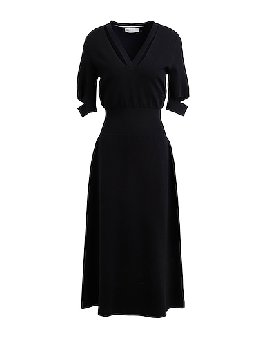 TORY BURCH Elegant dress Black 40% Wool, 33% Viscose, 18% Polyamide, 6% Polyester, 3% Elastane