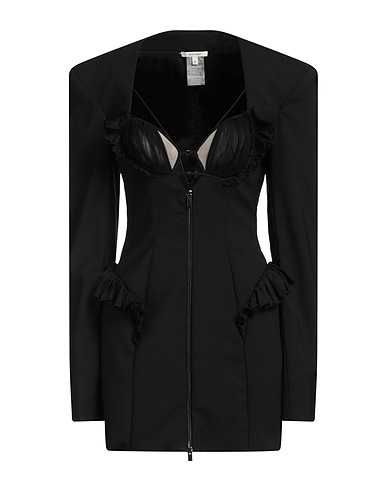 NENSI DOJAKA Sheath dress Black 98% Virgin Wool, 2% Elastane, Polyester, Silk