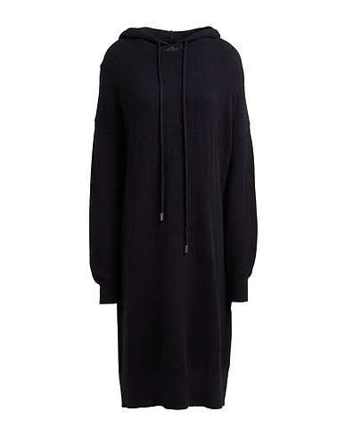 WHITE WISE Vestito midi Nero 56% Viscosa, 27% Modal, 17% Nylon