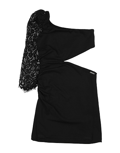 MONNALISA Dress Black 94% Cotton, 6% Elastane, Polyamide, Polyester